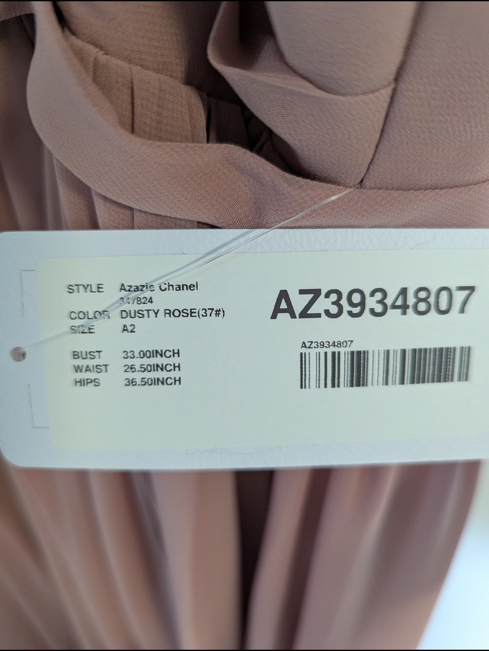 Azazie Dusty Rose Spaghetti Strap Maxi Dress with High Slit - Picture 13 of 13